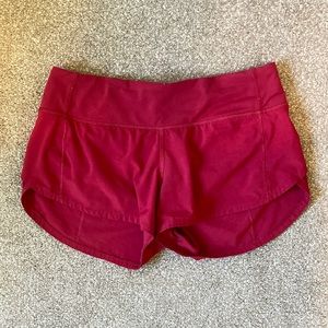 red speed up shorts
